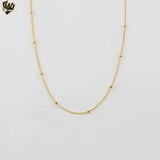 (1-1579) Gold Laminate -2.5mm Beads Box Link Chain - BGF