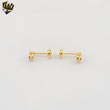 (1-1203-3) Gold Laminate - Mini Zircon Drop Stud Earrings - BGF