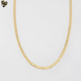 (1-1782-2) Gold Laminate - 3.5mm Flat Curb Link Chain - BGF