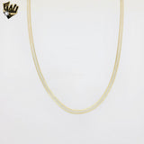 (2-66102) 925 Sterling Silver - 4.4mm Two Tones Herringbone Necklace