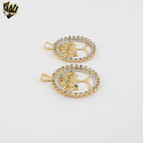(1-2308-2) Colgantes de sandalia laminados en oro - BGO