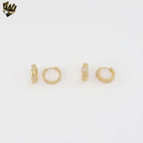(1-2504) Gold Laminate - Zircon Chunky Hoops - BGF
