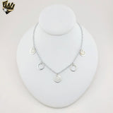 (2-66127-1) Collar de ojo malvado de 1 mm en plata de ley 925 - 40,6 cm