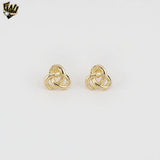 (1-1216-2) Gold Laminate - Knot Stud Earrings - BGF