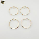 (1-2785) Gold Laminate - Three Tone Hoops - BGO