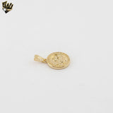 (1-2086) Gold Laminate - Saint Cristopher Medal Pendant - BGF