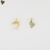 (1-2343) Gold Laminate - Sea Theme Pendants - BGF