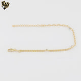 (1-0590) Laminado de oro - Pulsera con dijes de eslabones Rolo de 5,5 mm de largo - 8" - BGO