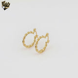 (1-2508) Gold Laminate - Small Twisted Hoops - BGF