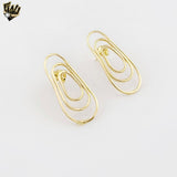 (1-1221-1) Gold Laminate - Layering Circles Stud Earrings - BGF