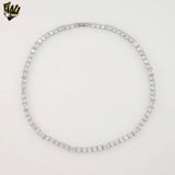 (1-6047-1) Gold Laminate -Cubic Zircon Tennis Necklace.