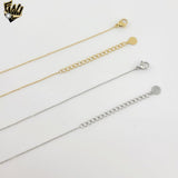 (4-7114) Stainless Steel - Dainty Tie Flower Necklace - 17"