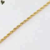 (1-1621) Gold Laminate - 3mm Rope Link Chain - BGF