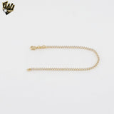(1-0511) Gold Laminate - 3mm Tennis Bracelet - BGF - 7"
