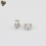 (4-2141) Stainless Steel - Zircon Hoops. (Copy)