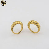 (4-0010-1) Stainless Steel - Twisted Dome Band Ring.