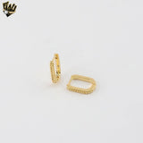(1-2941-1) Gold Laminate - Elongated Rectangular Hoops - BGF