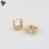 (1-2976-2) Gold Laminate -Chunky Hoops Earrings - BGF