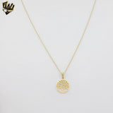 (4-7120) Stainless Steel - 1mm Tree of Life Necklace - 16"