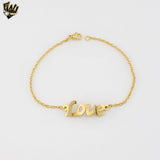 (4-4130) Stainless Steel - Love Bracelet - 8"