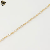 (1-0717) Gold Laminate - Oval Zircon Bracelet - 7"- BGF