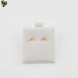(1-1108-6) Gold Laminate - Mini Wave Stud Earrings - BGF