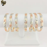 (1-4042) Gold Laminate - 6mm Mixed Three Tones Bangles-BGO (Dozen)