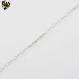 (2-66085) 925 Sterling Silver - 4mm Alternative Oval Chain / Bracelet.