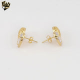 (1-1207-2) Gold Laminate - Tear Drop Stud Earrings - BGF