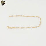 (1-0717) Gold Laminate - Oval Zircon Bracelet - 7"- BGF