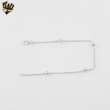 (2-0303) 925 Sterling Silver - Combined Balls Bracelet - 7"