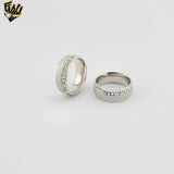 (4-0005-1) Stainless Steel - Zircon Ring.