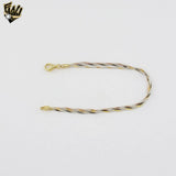 (2-0329) 925 Sterling Silver - Triple Link Bracelet - 7"
