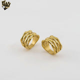 (4-0038) Stainless Steel -Bamboo Style Ring.