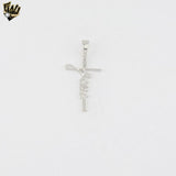 (2-1048) 925 Sterling Silver - Jesus Cross Pendant