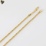 (1-1621) Gold Laminate - 3mm Rope Link Chain - BGF
