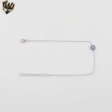(2-0324) 925 Sterling Silver - Single Evil Eye Bracelet.