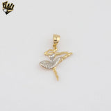 (1-2275-1) Gold Laminate- Ballerina Pendants - BGF