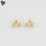 (1-1216-2) Gold Laminate - Knot Stud Earrings - BGF