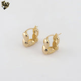 (1-2976-2) Gold Laminate -Chunky Hoops Earrings - BGF