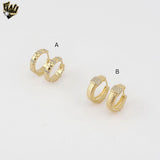 (1-2504) Gold Laminate - Zircon Chunky Hoops - BGF