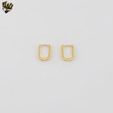(1-2941-1) Gold Laminate - Elongated Rectangular Hoops - BGF