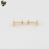 (1-1102-1) Gold Laminate- Mini Zircon North Star Stud Earrings - BGF