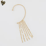 (1-1229) Gold Laminate - Long Ear Cuff - BGF