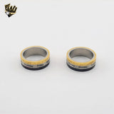 (4-0022-1) Stainless Steel - Tree Tones Ring.