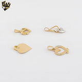 (1-2065) Gold Laminate - Heart Shape Pendants - BGF