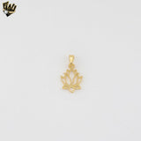 (1-2394-2) Gold Laminate - Lotus Flower Pendants - BGF