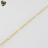 (1-1653) Laminado de oro - Cadena de eslabones trenzados redondos de 4 mm - BGO