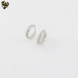 (2-4116) 925 Sterling Silver - Intertwined Hoops.