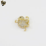 (1-2090) Gold Laminate - Zircon Chunky Elephant Pendant - BGO